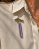 Muurbloempjes paarse bloemenbroche, decoratieve planthanger voor aan de muur
