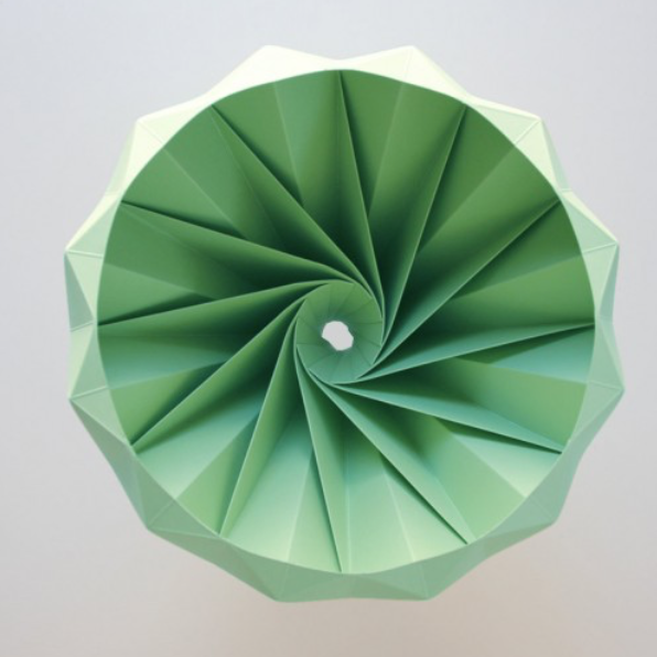Chestnut paper origami lampshade mint green-Studio Snowpuppe-My Ex Boyfriend
