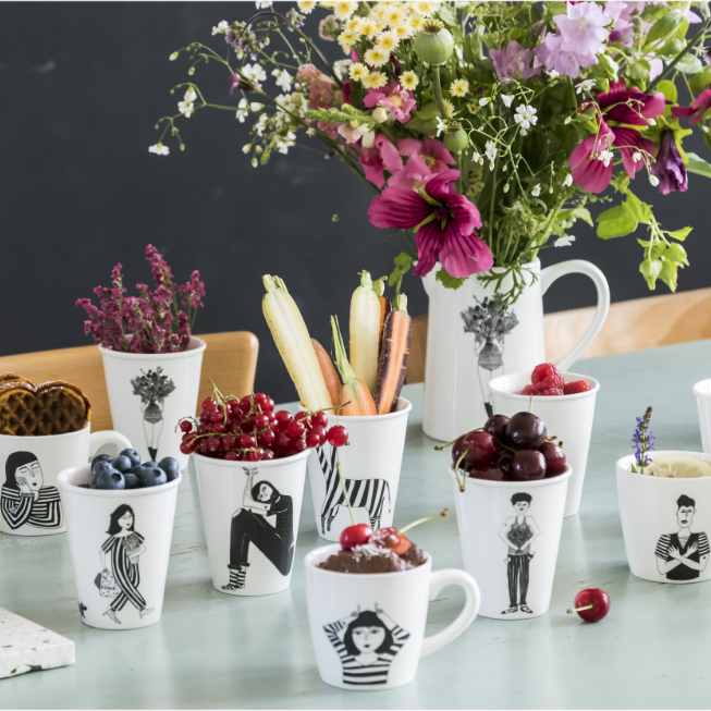 Porcelain cup - 'Flowergirl'-Helen B-My Ex Boyfriend