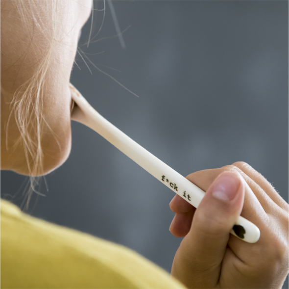 Porcelain spoon - 'F*ck it'-Helen B-My Ex Boyfriend