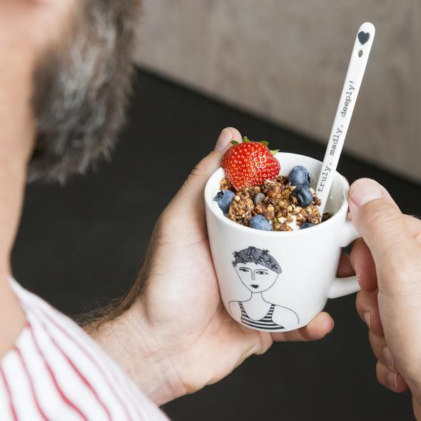 Porcelain spoon - 'Oh, wat zie ik je graag'-Helen B-My Ex Boyfriend