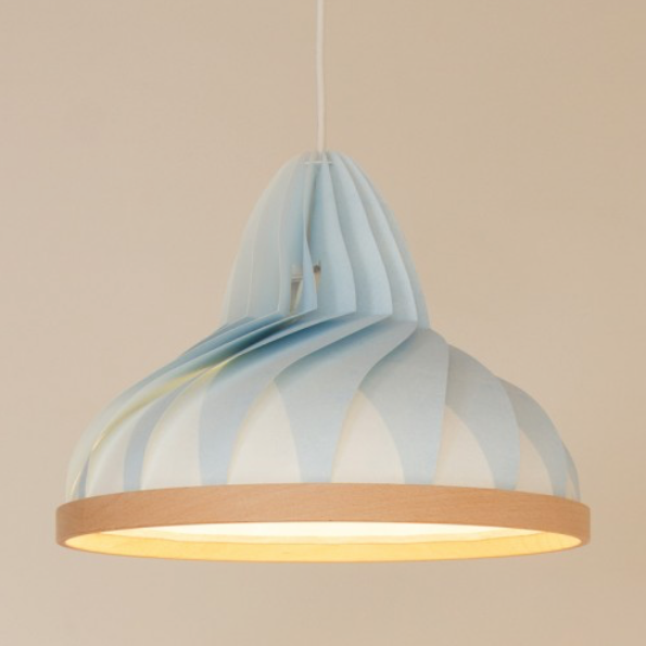 Wave lamp paper and wood pastel blue-Studio Snowpuppe-My Ex Boyfriend
