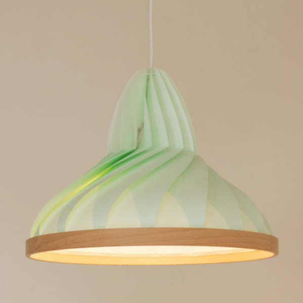 Wave lamp paper and wood pastel green-Studio Snowpuppe-My Ex Boyfriend