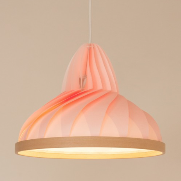 Wave lamp paper and wood pastel pink-Studio Snowpuppe-My Ex Boyfriend