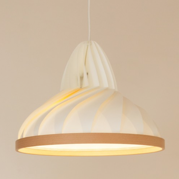 Wave lamp paper and wood white-Studio Snowpuppe-My Ex Boyfriend