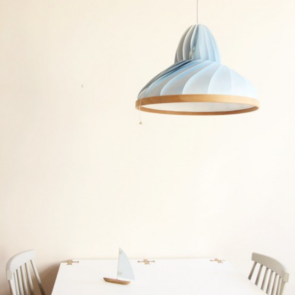 Wave lamp paper and wood white-Studio Snowpuppe-My Ex Boyfriend